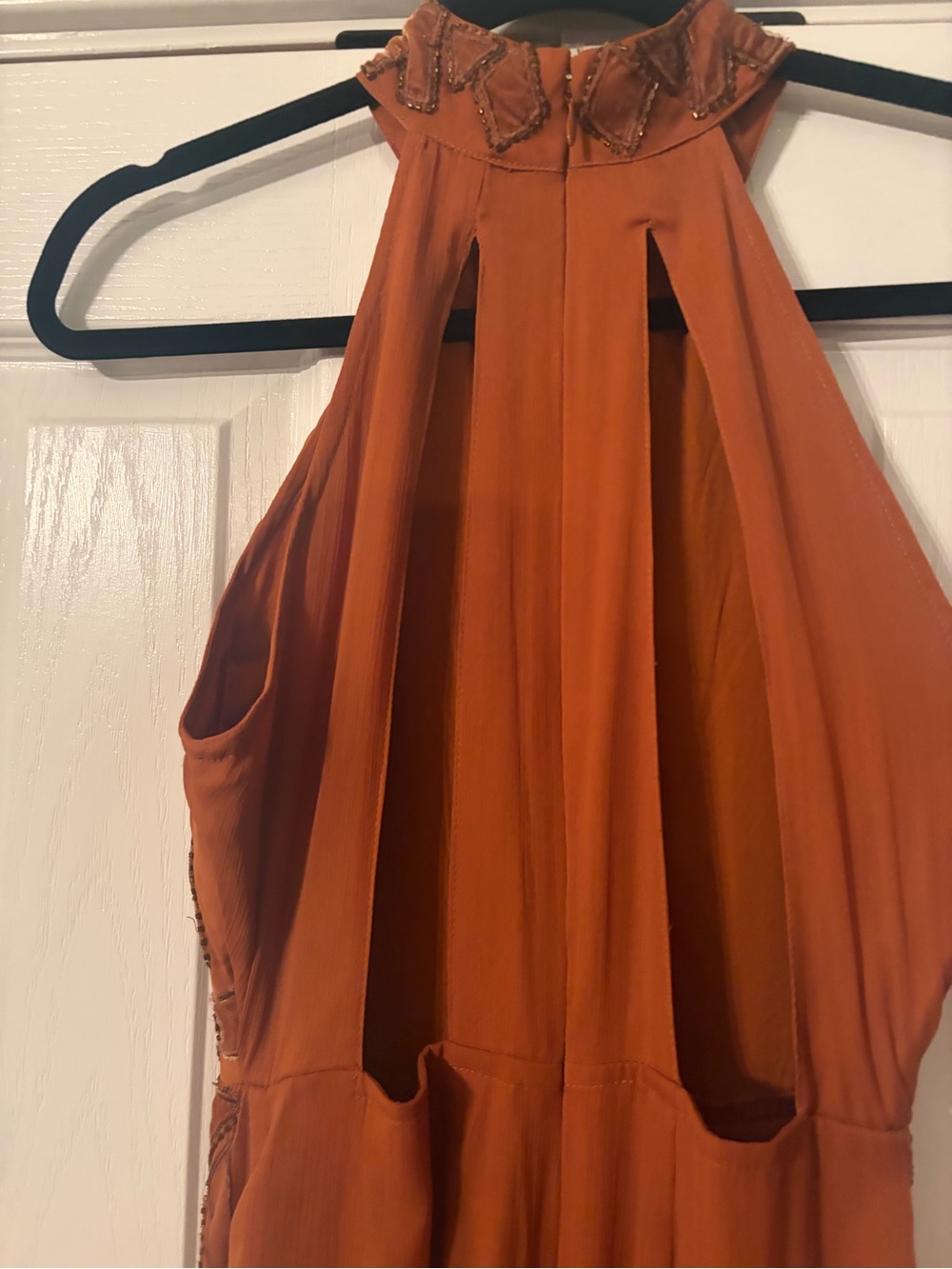ASOS Rust Halter Midi Dress - Picture 7 of 9
